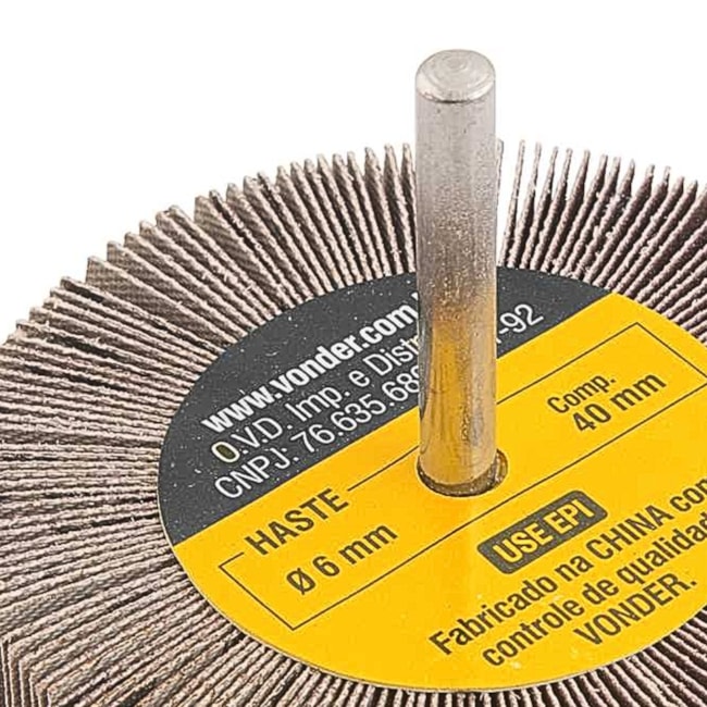 Roda de Lixa 80mm x 30mm com Haste Grão 220 1271802220 VONDER-7bcaad4d-f351-463d-b89d-a6f0aaba9f0c