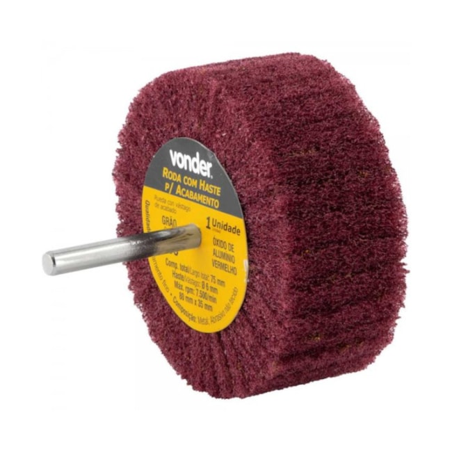 Roda de Lixa 80x35mm com Haste G.280 1270080280 VONDER-16c9cb6a-fe30-4f16-9103-0ec39720c880