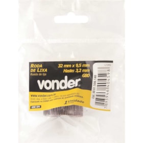 Roda de Lixa Grão 80 32x9.5mm 6061500140 VONDER