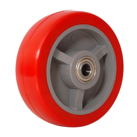 Roda em Poliuretano 150x48mm 400Kg com rolamento B602124 TELLURE-d7cecfd1-63ae-45a6-8b3c-d921433e5cff