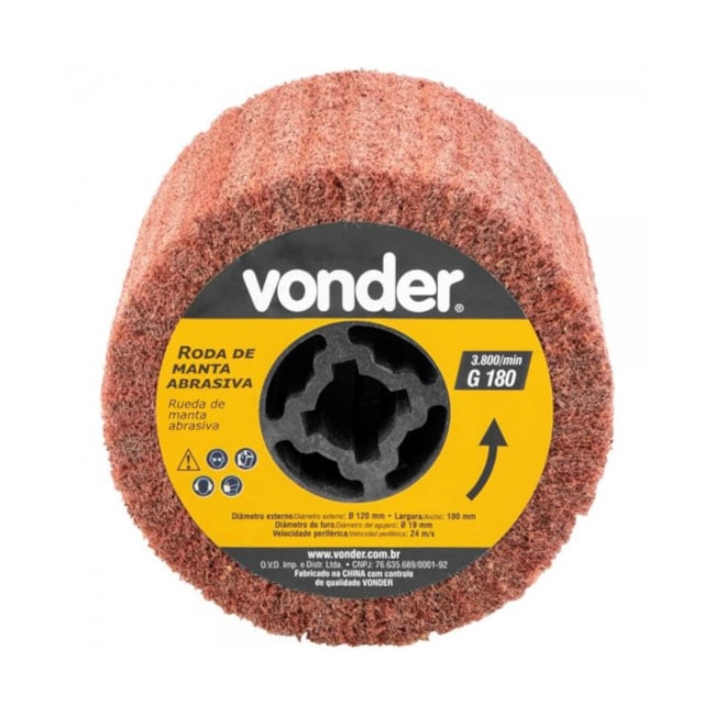 Roda Manta Abrasiva Grão 180 1269138180 PEV1380 VONDER-12bc0910-5228-4456-80d4-7d4fd551e025