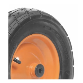 Roda Metálica e Pneu com Câmara 3.5/8