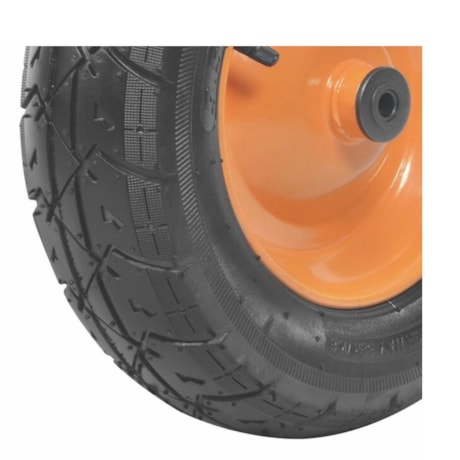 Roda Metálica e Pneu com Câmara 3.5/8