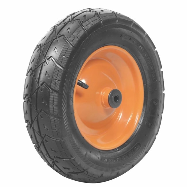 Roda Metálica e Pneu com Câmara 3.5/8