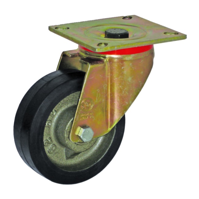 Rodízio Giratório Pesado Borracha Placa 125x50mm 250kg B722623 TELLURE-ba29557a-65a8-442c-8e73-17976b619369