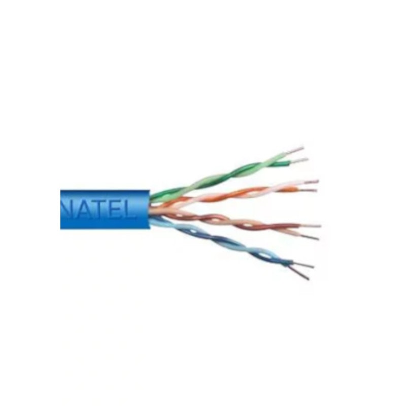 Rolo Cabo de Rede com 4 Pares 24AWG CAT-5E CMX Azul 305 Metros