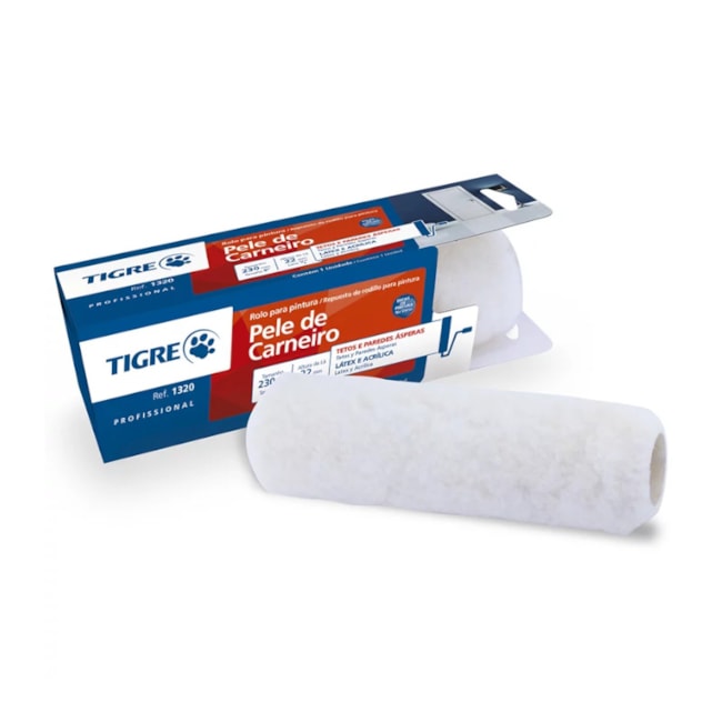 Rolo Lã de Carneiro para Pintura 23cm 1320 TIGRE-3a710408-d6b1-478b-b76b-c8f8e345fa1b