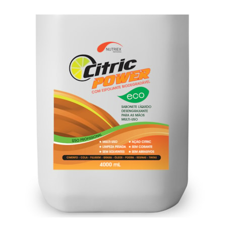 Sabonete Líquido Desengraxante Esfoliante Citric Power 4 Litros 63644 NUTRIEX-b6e9060f-0e83-461d-a482-8aa8d371fce0