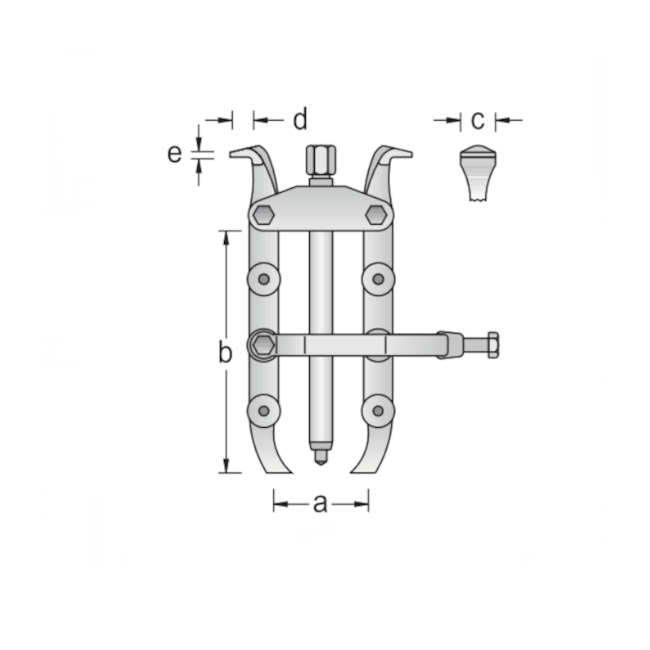Saca Polia 2 Garras 5.0 Toneladas com Estribo de Fixação 1.22/1 GEDORE-15342829-06f5-41b7-87bd-7648c7c2636d
