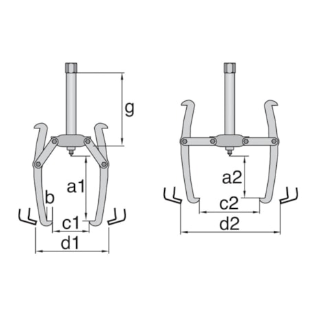 Saca Polia 2 Garras Articulado 120mm 8568-2 GEDORE-4be91235-8bd6-4605-a54e-46e0e117e969