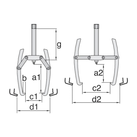 Saca Polia 2 Garras Articulado 300mm 8566-1 GEDORE-42c2dcc1-250c-4057-9695-e10fc4d68da9