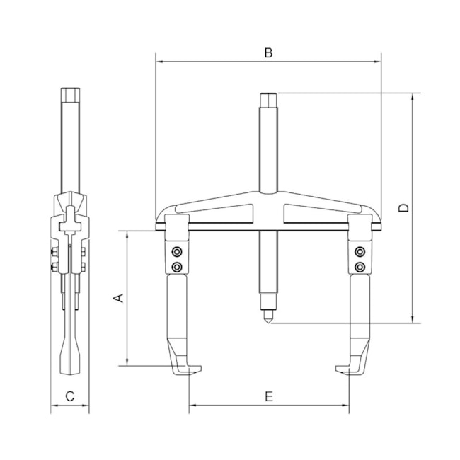 Saca Polia 2 Garras Deslizantes 120mm 44025/012 TRAMONTINA-8b5f0cf8-d8d2-43c8-b31e-61e3188e423a