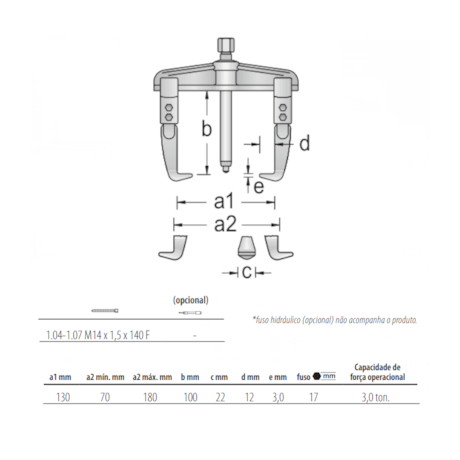 Saca Polia 2 Garras Deslizantes 3.0 Ton c/ Escala 1.06/1A GEDORE-fe4b5ada-ab44-405a-98b2-05307ea337b3
