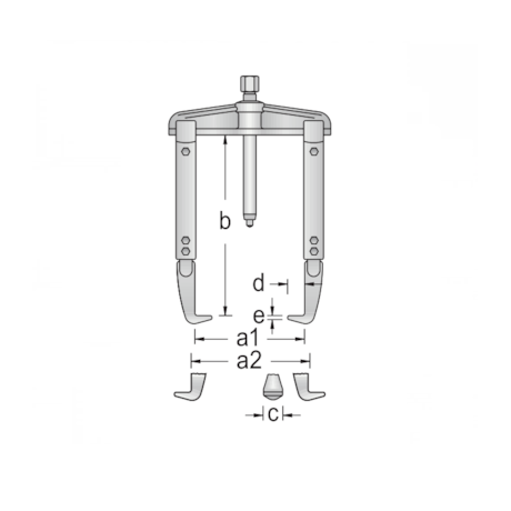 Saca Polia 2 Garras Deslizantes Longas 5 Toneladas 1.06/2A-3 GEDORE-36b691d7-3256-43d6-8bcc-0ffca09b681f