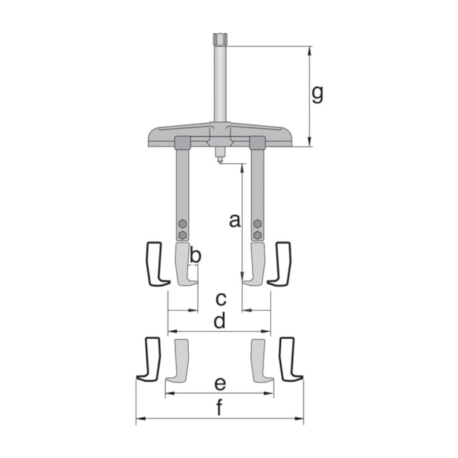 Saca Polia 2 Garras Deslizantes Prolongadas 270 mm 8220-30L GEDORE-d536b6cc-d9fd-4dc2-b7a7-fce61a51f683