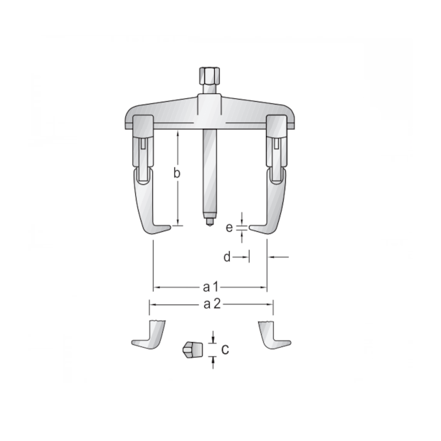 Saca Polia 2 Garras Deslizantes Quick Release 3 Toneladas 1.06/1-E GEDORE-e0e0c681-dfd8-4a97-bd16-2328c60b20d8