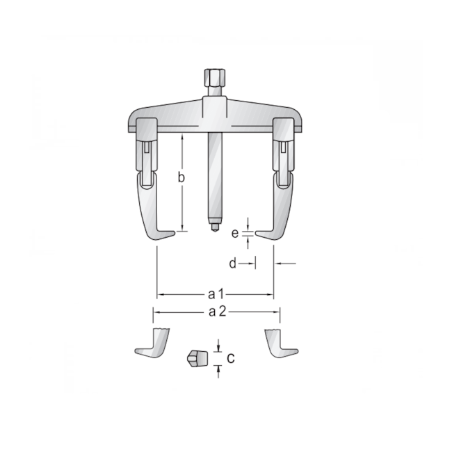 Saca Polia 2 Garras Deslizantes Quick Release 3 Toneladas 1.06/1-E GEDORE-f668bf84-849a-4e4c-ab1a-4e6e2a470dfe