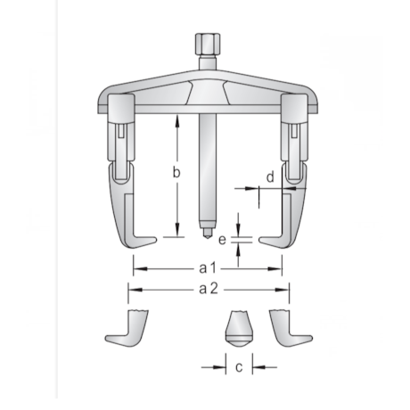 Saca Polia 2 Garras Deslizantes Quick Release 5.0 Toneladas com Escala 1.04/2A GEDORE-a9ce05c2-b84d-424a-9db6-dbd0b8323d34