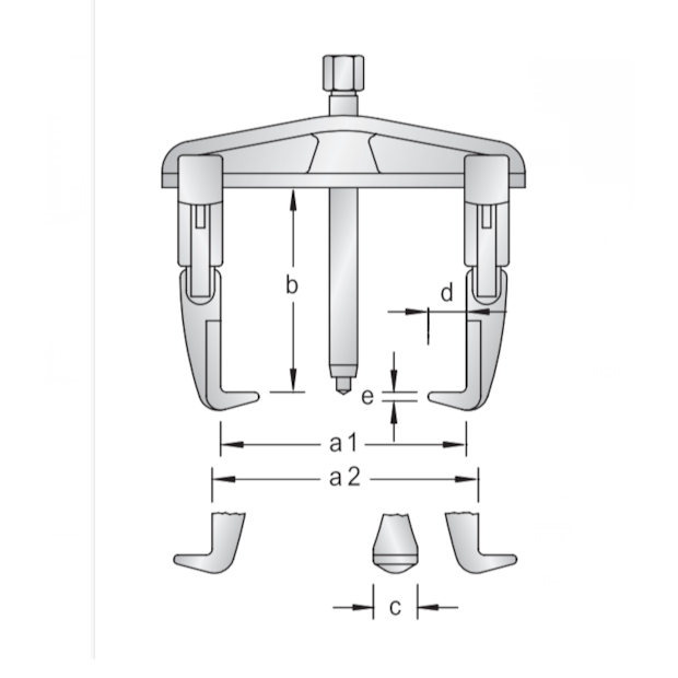 Saca Polia 2 Garras Deslizantes Quick Release 5.0 Toneladas com Escala 1.04/2A GEDORE-c80c8c53-70ff-4288-9d03-1f4cd1ea7835