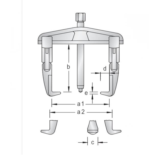 Saca Polia 2 Garras Deslizantes Quick Release 5.0 Toneladas com Escala 1.04/2A GEDORE-13231f88-519f-48ce-9562-304ad34843d3