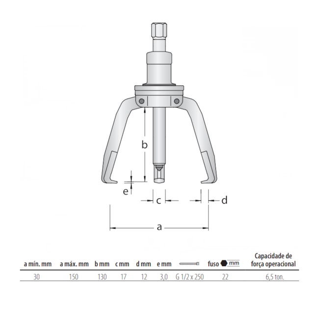 Saca Polia 3 Garras 6.5 Ton. com Giro e Extração 1.09/1 GEDORE-b82d6230-1ffd-49c6-ae33-b90788bb38b1