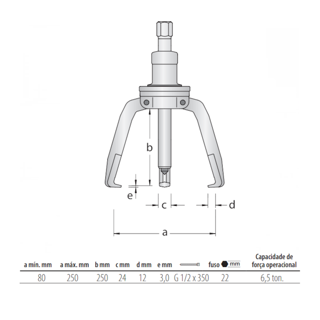 Saca Polia 3 Garras 6.5 Ton. com Giro e Extração 1.09/2 GEDORE-942cc277-d017-41e4-ae35-7278e1ec45ce