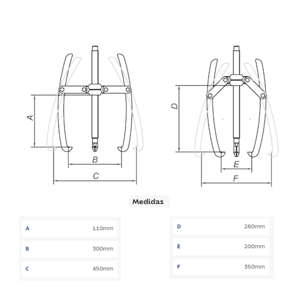 Saca Polia 3 Garras Articuladas 10'' 44029010 TRAMONTINA PRO-198aa51e-df34-4868-8b2c-7fff1b459f1f