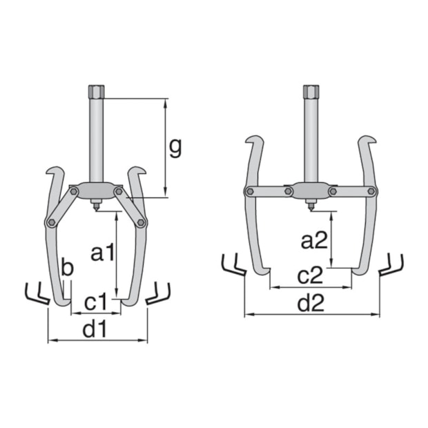 Saca Polia 3 Garras Articuladas 120mm 8569-2 GEDORE-3544f3a7-09aa-407b-9f4c-3dc158df30f4