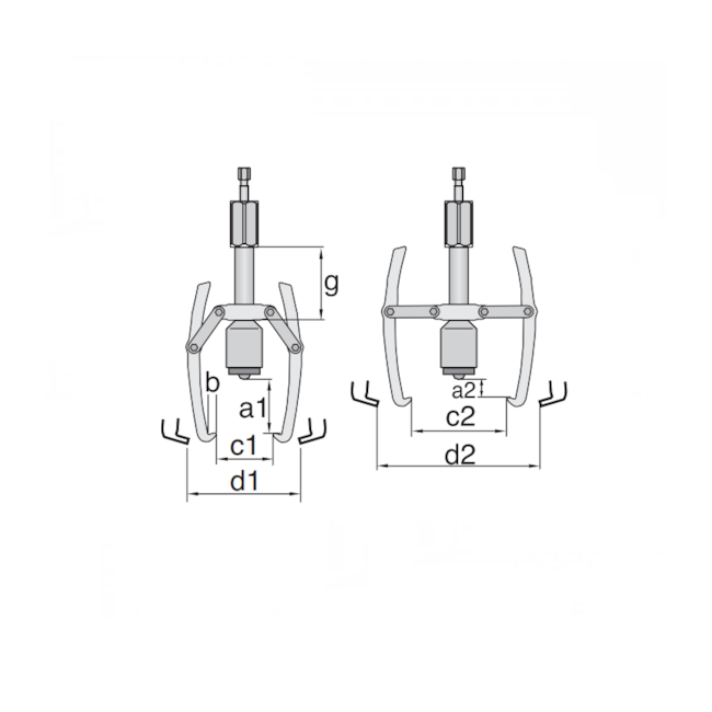 Saca Polia 3 Garras Articuladas 15 Toneladas e Fuso Hidráulico 8567-1-HSP3 GEDORE-6aa22414-9828-4b8d-ab84-e1d3296db281
