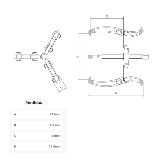 Saca Polia 3 Garras Articuladas 4'' 44028004 TRAMONTINA PRO-8058357b-f1d9-4480-9b76-befa67e7890d