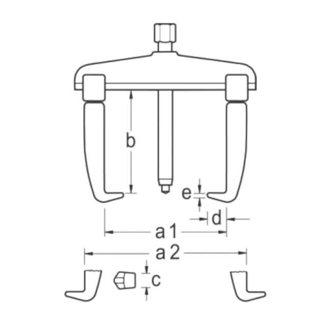 Saca Polia 3 Garras Deslizantes 250 mm 1.07/3 GEDORE-862e9c09-41aa-4bd9-a621-7072cbc8ab37