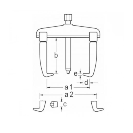 Saca Polia 3 Garras Deslizantes 5 Toneladas Quick Release 1.07/2A-E GEDORE-1aa2a62d-cefd-42f1-8b1c-2ddd3b2a8865