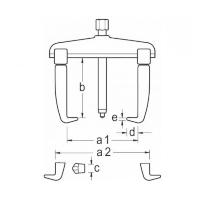 Saca Polia 3 Garras Rígidas Deslizantes 3 Toneladas com Trava 1.07/11-B GEDORE-e17e6229-d27e-4956-aeb3-a0f6ff29a169