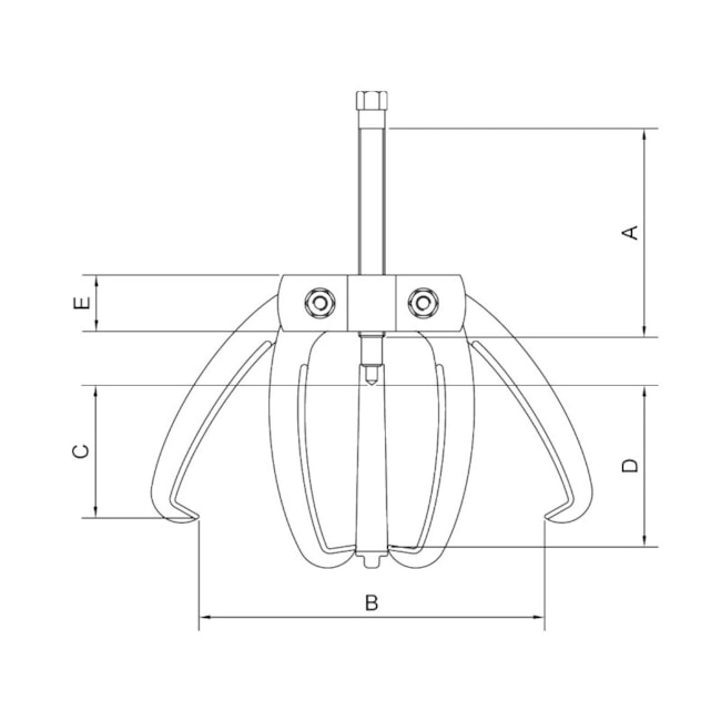 Saca Polia 3 Garras Rosca Fina 6