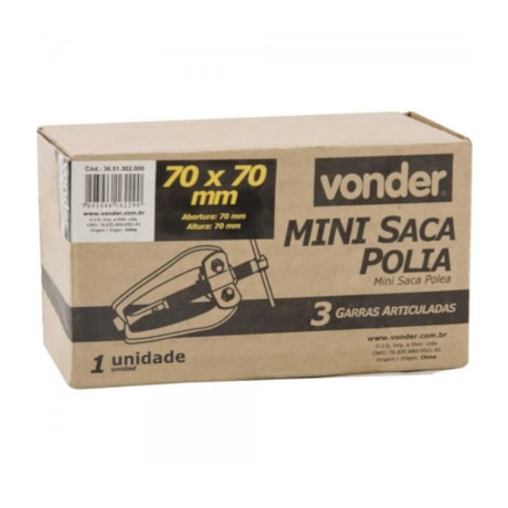 Saca Polia com 3 Garras Articuladas 70x70mm 3651302000 VONDER-2400cd8c-3976-4567-86e7-65b8824623f6