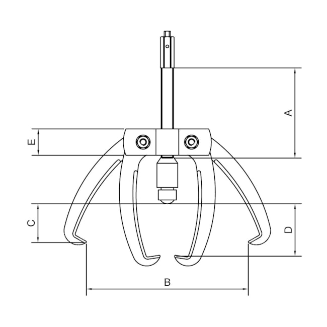 Saca Polia Hidráulico 2 Garras Articuladas Rosca Fina 8'' 44076008 TRAMONTINA PRO-26d38800-92cf-4913-973c-daae2800bc31