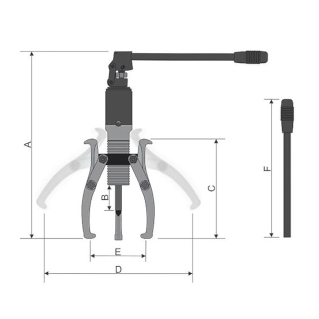Saca Polias e Rolamentos de 3 Garras Hidráulico 360° 5 Toneladas SP5000 BOVENAU-55fe334f-7188-4f8f-9688-f8f343a98dc5