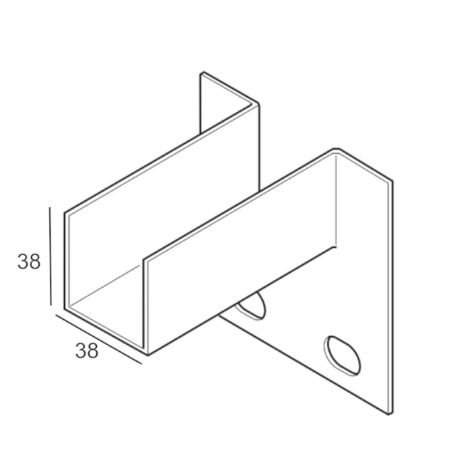 Saída para Perfilado 38x38mm Chapa n°14 PG 938615 CEMAR-9775dad1-ae9c-4e20-9ebf-fd2b7a184908