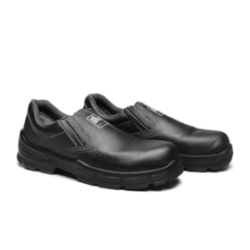 Sapato de Segurança com Elástico Couro Preto Bico Composite CA 42164 4045BSES1600LL BRACOL