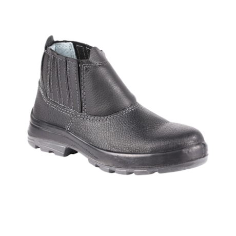 Sapato de Segurança Preto PU com Elástico com Bico de PVC CA 48413 4098USES4600US U-SAFE