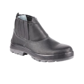 Sapato de Segurança Preto PU com Elástico com Bico de PVC CA 48413 4098USES4600US U-SAFE