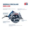 Serra Circular 7.1/4" 1500W GKS150 BOSCH