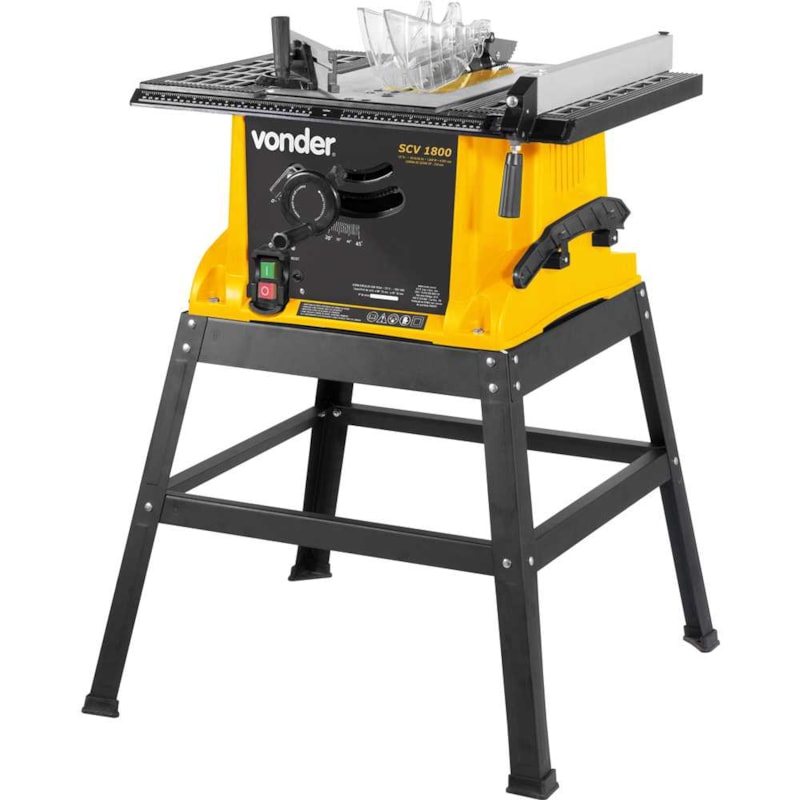 SERRA CIRCULAR DE BANCADA 10" 1800W 890X480MM 127V SCV 1800 VONDER