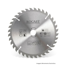 Serra Circular Metal Duro 250mm x 60 Dentes Madeira 35,0011 ROCAST