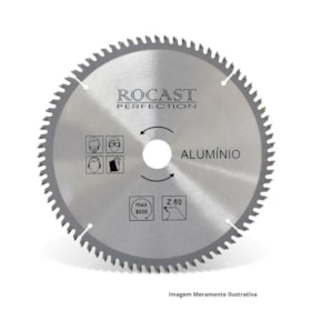 Serra Circular Metal Duro 250mm x 80 Dentes Alumínio 120,0001 ROCAST