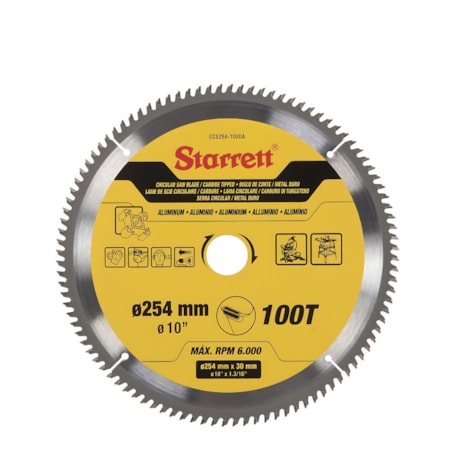 Serra Circular Metal Duro para Alumínio 305 x 30mm 100 Dentes CCS305-100DA STARRETT