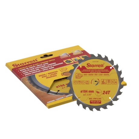 Serra Circular Metal Duro para Madeira 184 x 20mm 24 Dentes CCS184-24AW STARRETT-ff9bfa46-0ee7-48ac-9f50-41b22676a564