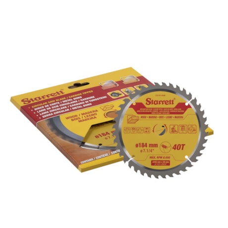 Serra Circular Metal Duro para Madeira 184 x 20mm 40 Dentes CCS184-40AW STARRETT-ce468b98-9481-45d5-8323-20edbfa0caf0