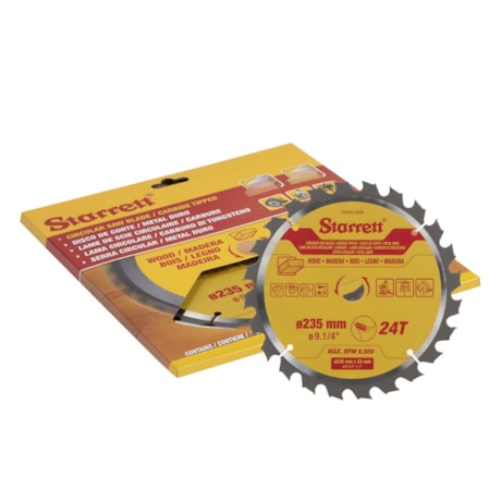 Serra Circular Metal Duro para Madeira 235 x 25mm 24 Dentes CCS235-24CW STARRETT-255891e3-e879-4ff6-8371-96b15192aa0c