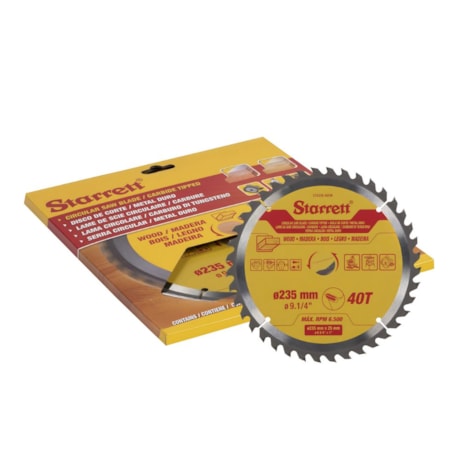Serra Circular Metal Duro para Madeira 235 x 25mm 40 Dentes CCS235-40CW STARRETT-75bdb7af-3354-4744-a2a6-440a1dcbcd92